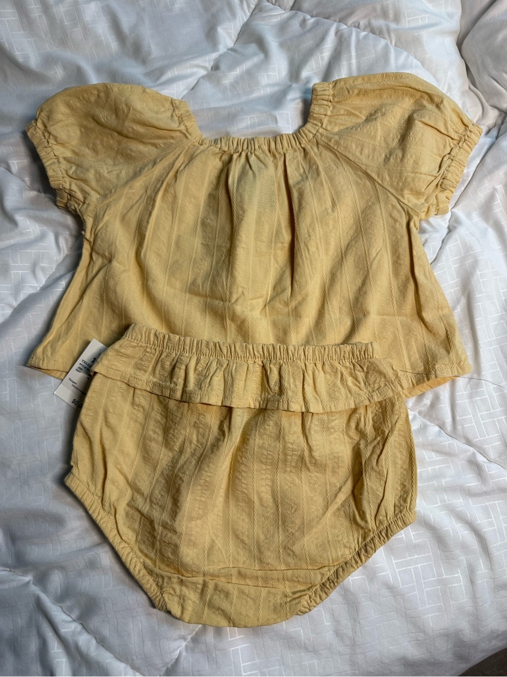 Yellow Eyelet Ruffle Baby Set - Picture 2 of 2